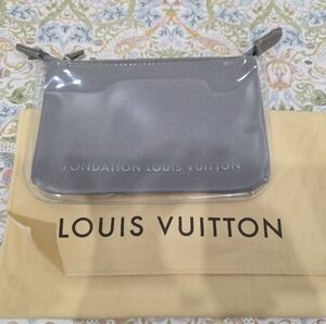 Louis Vuitton Fondation Gray And Plastic Pouch